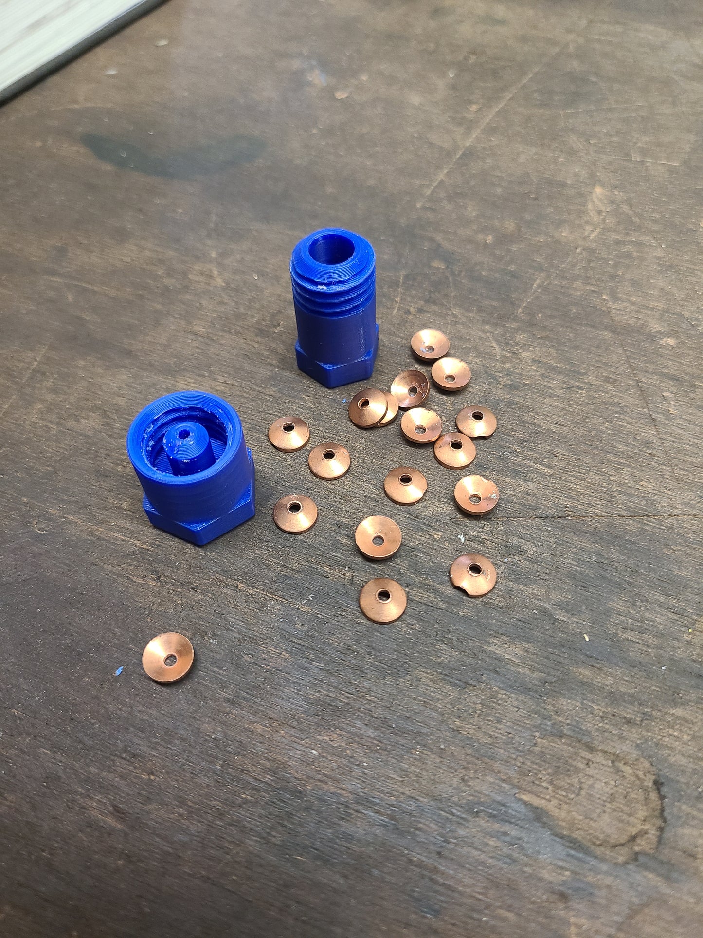 Copper Rove Drilling Jig For Resizing Rivet Nail Hole Used In Boat Building - 3D Printed 2 Pack