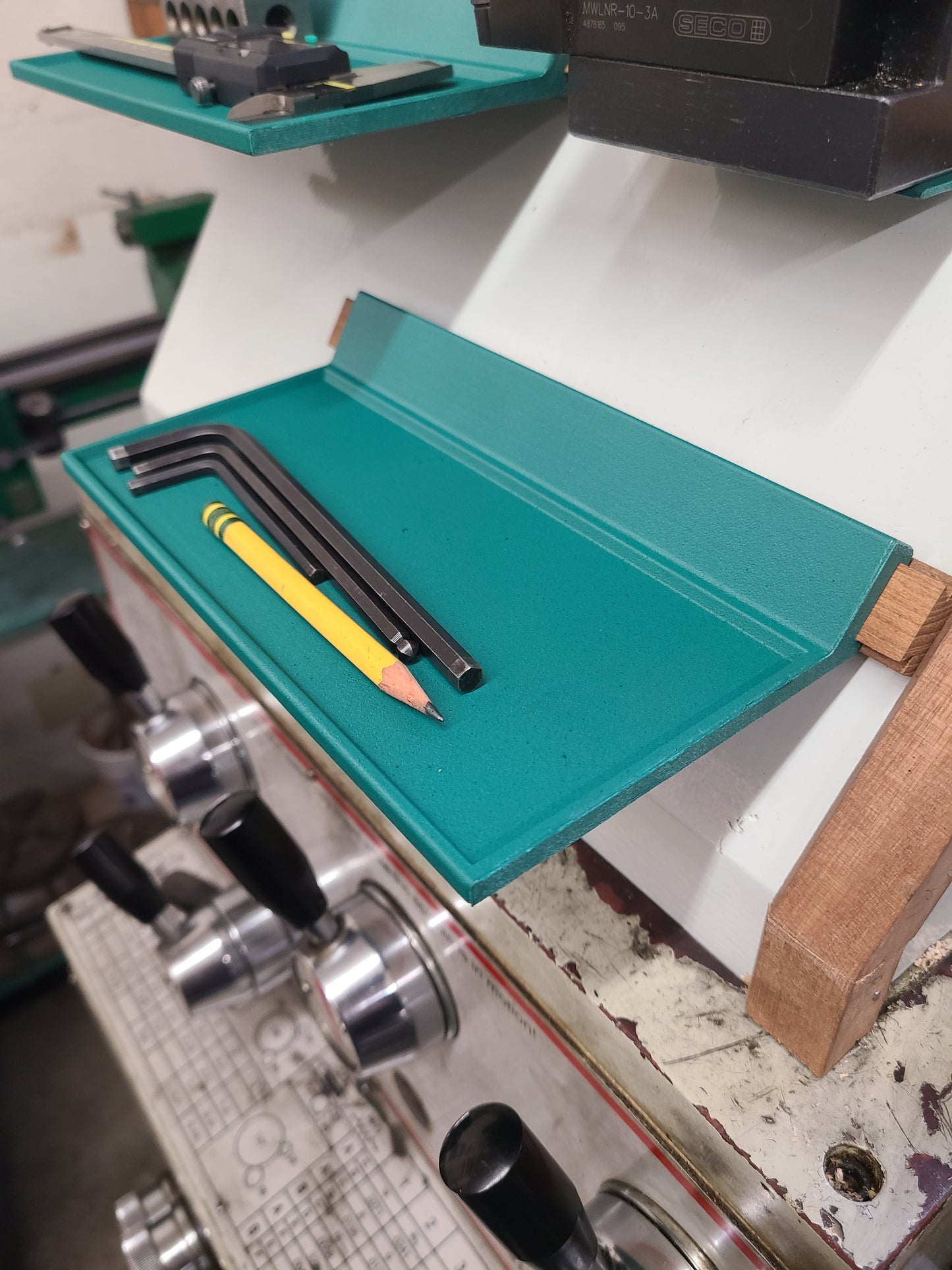 Custom Pair of Trays for Metal Lathe Gearbox Organizer - Attaches to Dovetail Bar and Pairs with QCT Holders