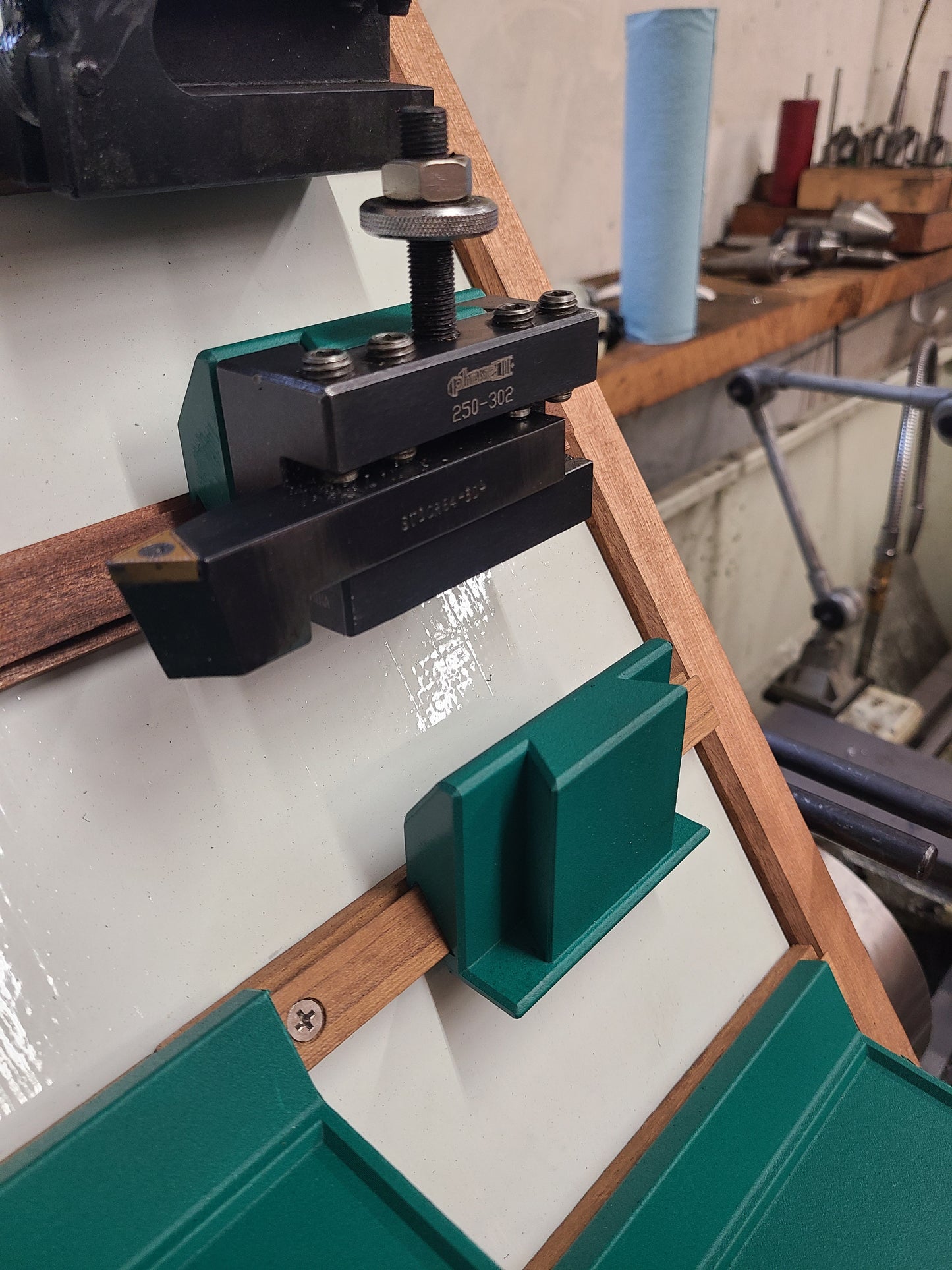 Custom Pair of Mounts for CXA / PHASE II 250 Series Quick Change Tool Holders for Metal Lathe - Attaches to Dovetail Bar For Mounting
